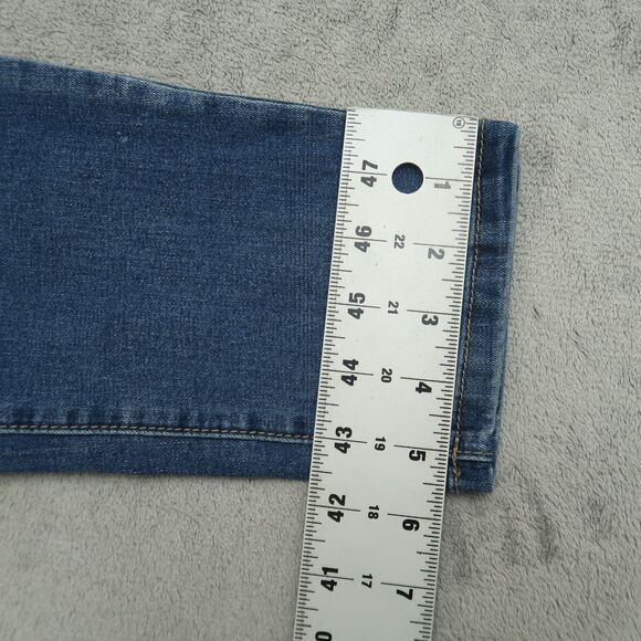 YMI Jeans Women's Size 14 Blue High-Rise Skinny Denim 29" Inseam Distressed - Picture 5 of 16